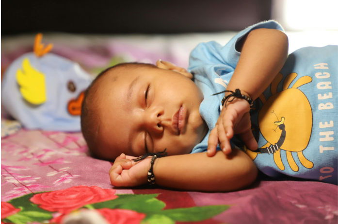 sleepy baby during teething